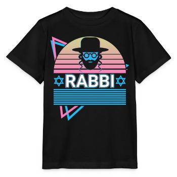 Rabbi Jude Jewish Hebrew Retro - Stanley/Stella MINI CREATOR Kids’ T-Shirt - black - Front - Mikhail (115cm)