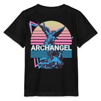 Archangel Michael Saint Michael Retro - Stanley/Stella MINI CREATOR Kids’ T-Shirt - black - Front - Mikhail (115cm)