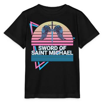 The Sword of Saint Michael - Stanley/Stella MINI CREATOR Kids’ T-Shirt - black - Front - Mikhail (115cm)