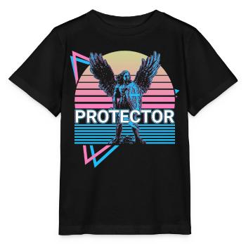 Protector Archangel Michael Retro - Stanley/Stella MINI CREATOR Kids’ T-Shirt - black - Front - Mikhail (115cm)