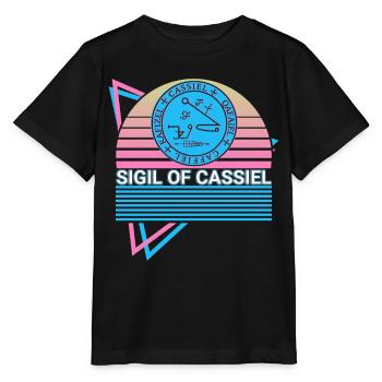 Sceau de Cassiel Archange Sceau Rétro - T-shirt bio MINI CREATOR Stanley/Stella Enfant - noir - Devant - Mikhail (115cm)