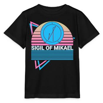 Seal of Mikael Archangel Seal Retro - Stanley/Stella MINI CREATOR Kids’ T-Shirt - black - Front - Mikhail (115cm)