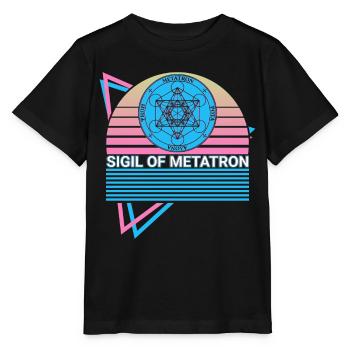 Sceau de Métatron Archange Sceau Rétro - T-shirt bio MINI CREATOR Stanley/Stella Enfant - noir - Devant - Mikhail (115cm)