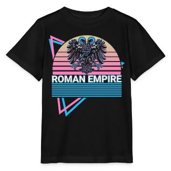 Roman Empire Medieval Heraldry Retro - Stanley/Stella MINI CREATOR Kids’ T-Shirt - black - Front - Mikhail (115cm)