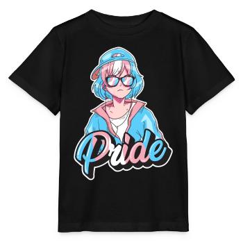 Transgender Pride Japonais Cool Anime Girl Tra - T-shirt bio MINI CREATOR Stanley/Stella Enfant - noir - Devant - Mikhail (115cm)