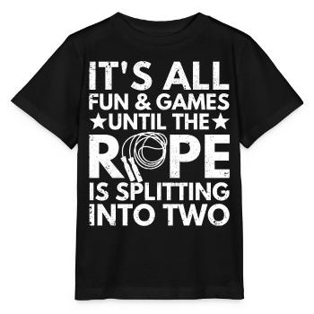 Lustiges Springseil Springseil Springseil Skip Rop - Stanley/Stella Kinder T-Shirt MINI CREATOR  - Schwarz - Vorne - Mikhail (115cm)