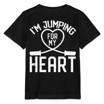 Corde à sauter amusante Je saute avec la corde pour m - T-shirt bio MINI CREATOR Stanley/Stella Enfant - noir - Devant - Mikhail (115cm)