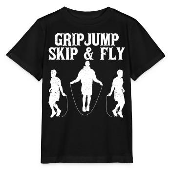 Lustiges Springseil Springseil Griff springen spri - Stanley/Stella Kinder T-Shirt MINI CREATOR  - Schwarz - Vorne - Mikhail (115cm)