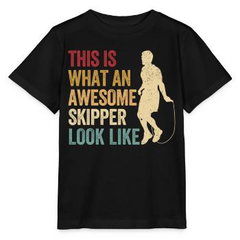 Lustiges Springseil Springseil Springseil Awesome - Stanley/Stella Kinder T-Shirt MINI CREATOR  - Schwarz - Vorne - Mikhail (115cm)
