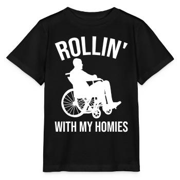 Funny Spinal Cord Injury Wheelchair Cross-Section - Stanley/Stella MINI CREATOR Kids’ T-Shirt - black - Front - Mikhail (115cm)