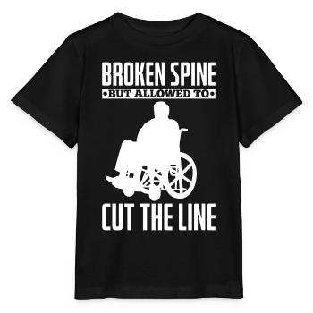 Funny Spinal Cord Injury Wheelchair Cross-Section - Stanley/Stella MINI CREATOR Kids’ T-Shirt - black - Front - Mikhail (115cm)