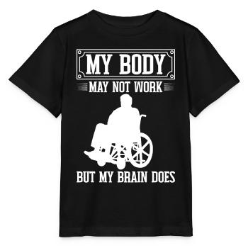 Funny Spinal Cord Injury Wheelchair Cross-Section - Stanley/Stella MINI CREATOR Kids’ T-Shirt - black - Front - Mikhail (115cm)