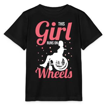 Querschnittsgelähmt Handicap Querschnittslähmung D - Stanley/Stella Kinder T-Shirt MINI CREATOR  - Schwarz - Vorne - Mikhail (115cm)