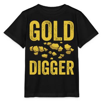 Drôles de chercheurs d’or Mineurs d’or Chercheurs d’or Goldgr - T-shirt bio MINI CREATOR Stanley/Stella Enfant - noir - Devant - Mikhail (115cm)