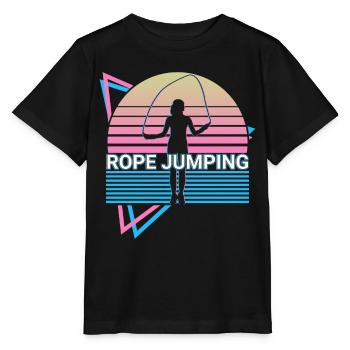 Jumping rope Jumping Rope Fitness Retro - Stanley/Stella MINI CREATOR Kids’ T-Shirt - black - Front - Mikhail (115cm)