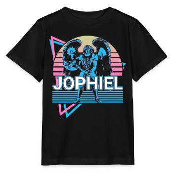 Jophiel Saint Jophiel Archangel Retro - Stanley/Stella MINI CREATOR Kids’ T-Shirt - black - Front - Mikhail (115cm)
