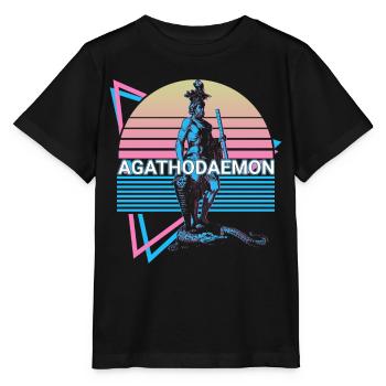 Agathodaemon Griechischer Gott Antike griechische - Stanley/Stella Kinder T-Shirt MINI CREATOR  - Schwarz - Vorne - Mikhail (115cm)
