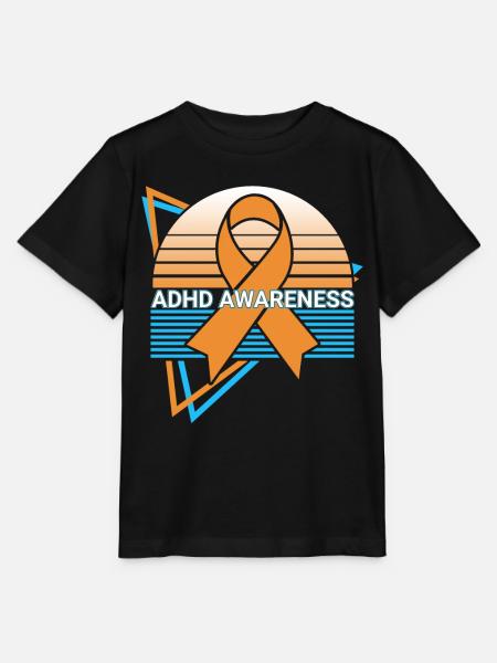 Adhd Awareness Retro - Stanley/Stella Kinder T-Shirt MINI CREATOR - Schwarz