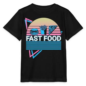 Fast Food Retro - Stanley/Stella MINI CREATOR Kids’ T-Shirt - black - Front - Mikhail (115cm)