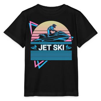 Jet Ski Retro - Stanley/Stella Kinder T-Shirt MINI CREATOR  - Schwarz - Vorne - Mikhail (115cm)