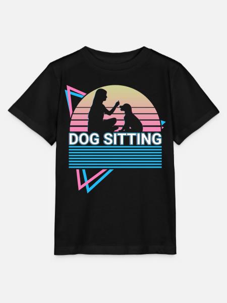 Hundesitting Retro Trainer - Stanley/Stella Kinder T-Shirt MINI CREATOR - Schwarz