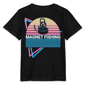 Magnet Angeln Retro - Stanley/Stella Kinder T-Shirt MINI CREATOR  - Schwarz - Vorne - Mikhail (115cm)