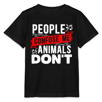 Animal Officer Les gens me confondent Officier des animaux - T-shirt bio MINI CREATOR Stanley/Stella Enfant - noir - Devant - Mikhail (115cm)