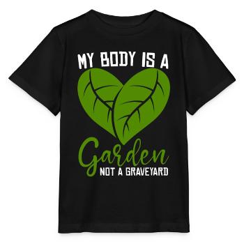 Veganism My Body Is A Healthy Eating Vegan Lover - Stanley/Stella MINI CREATOR Kids’ T-Shirt - black - Front - Mikhail (115cm)