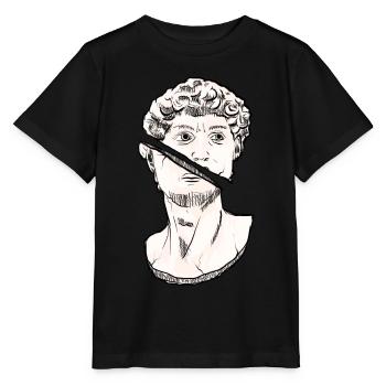 Art Academia Aesthetic David Statue Greek Statue - Stanley/Stella Kinder T-Shirt MINI CREATOR  - Schwarz - Vorne - Mikhail (115cm)