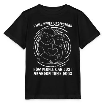 Animaux abandonnés Je ne serai jamais sans abri Amoureux des animaux - T-shirt bio MINI CREATOR Stanley/Stella Enfant - noir - Devant - Mikhail (115cm)