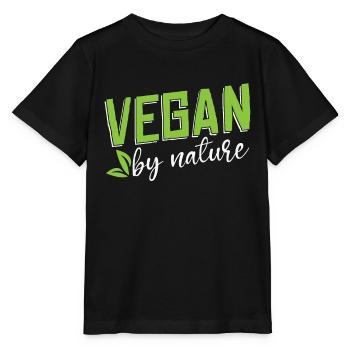 Vegan Diet Vegan By Nature Healthy Eating Meatless - Stanley/Stella MINI CREATOR Kids’ T-Shirt - black - Front - Mikhail (115cm)