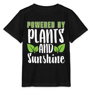 Vegan Diet Powered By Plants Meatless Dairy Free - Stanley/Stella MINI CREATOR Kids’ T-Shirt - black - Front - Mikhail (115cm)