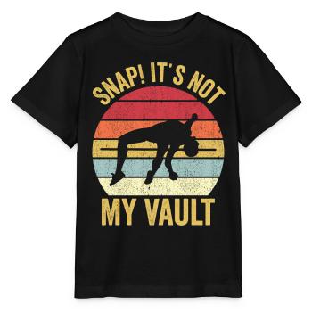 Lustiger Stabhochsprung Stabhochsprung - Stanley/Stella Kinder T-Shirt MINI CREATOR  - Schwarz - Vorne - Mikhail (115cm)