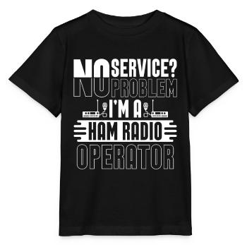 Radio amateur Pas de service Pas de problème Aime la tour de radio - T-shirt bio MINI CREATOR Stanley/Stella Enfant - noir - Devant - Mikhail (115cm)