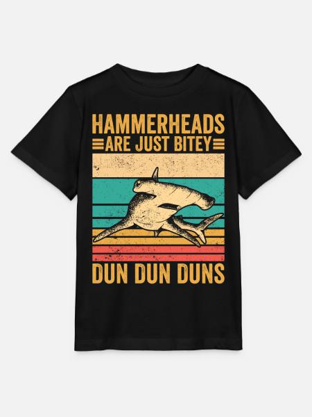Lustige Hammerhaie sind einfach bissig Dun Dun Dun - Stanley/Stella Kinder T-Shirt MINI CREATOR - Schwarz