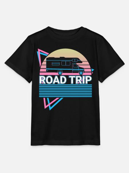 Road Trip Retro - Stanley/Stella Kinder T-Shirt MINI CREATOR - Schwarz