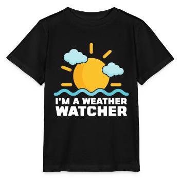 Météorologie Je suis un observateur météorologique Changement climatique - T-shirt bio MINI CREATOR Stanley/Stella Enfant - noir - Devant - Mikhail (115cm)