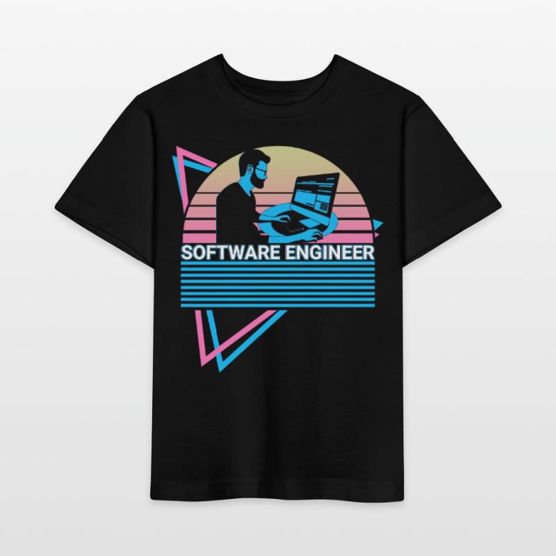 Software Engineer Software Engineering Retro Stanley/Stella MINI CREATOR Kids’ T-Shirt