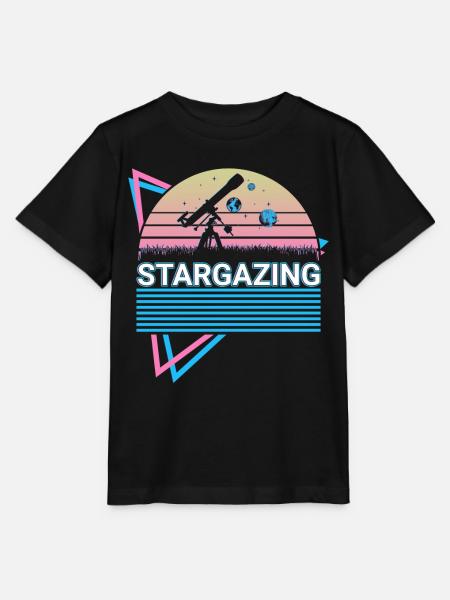 Sterngucker Stargazer Retro - Stanley/Stella Kinder T-Shirt MINI CREATOR  - Schwarz