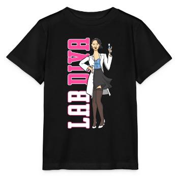 Lab Technician Lab Diva Medical Healthcare Science - Stanley/Stella Kinder T-Shirt MINI CREATOR  - Schwarz - Vorne - Mikhail (115cm)