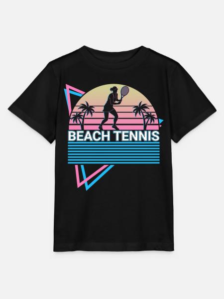 Beach Tennis Player Retro - Maglietta per bambini MINI CREATOR di Stanley/Stella - nero