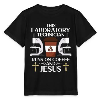 Technicien de laboratoire Ce technicien de laboratoire médical - T-shirt bio MINI CREATOR Stanley/Stella Enfant - noir - Devant - Mikhail (115cm)