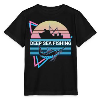 Pêche en haute mer Fisher Retro - T-shirt bio MINI CREATOR Stanley/Stella Enfant - noir - Devant - Mikhail (115cm)