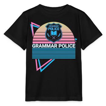 Grammar Police Retro - Stanley/Stella MINI CREATOR Kids’ T-Shirt - black - Front - Mikhail (115cm)