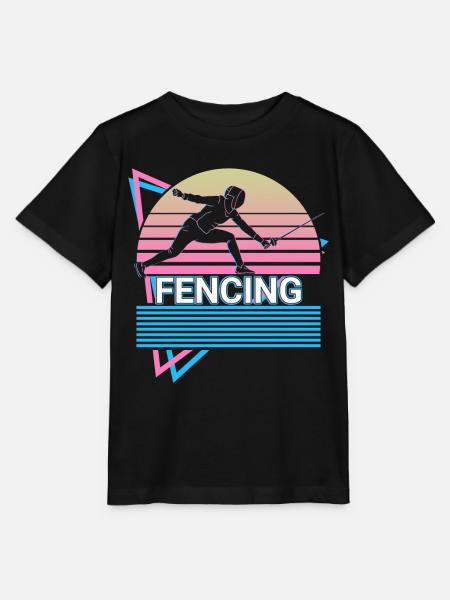 Fechten Fechter Retro - Stanley/Stella Kinder T-Shirt MINI CREATOR - Schwarz
