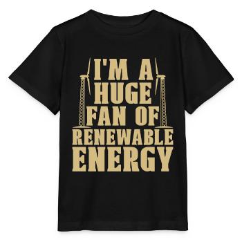 Technologie des éoliennes Je suis un grand fan de Windmill Lover - T-shirt bio MINI CREATOR Stanley/Stella Enfant - noir - Devant - Mikhail (115cm)
