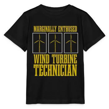 La technologie des éoliennes a légèrement enthousiasmé l’énergie verte - T-shirt bio MINI CREATOR Stanley/Stella Enfant - noir - Devant - Mikhail (115cm)