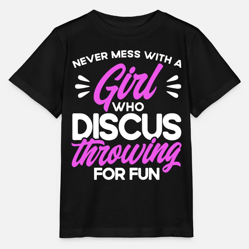 Discus Throw Discus Thrower Gift - Stanley/Stella MINI CREATOR Kids’ T-Shirt - black