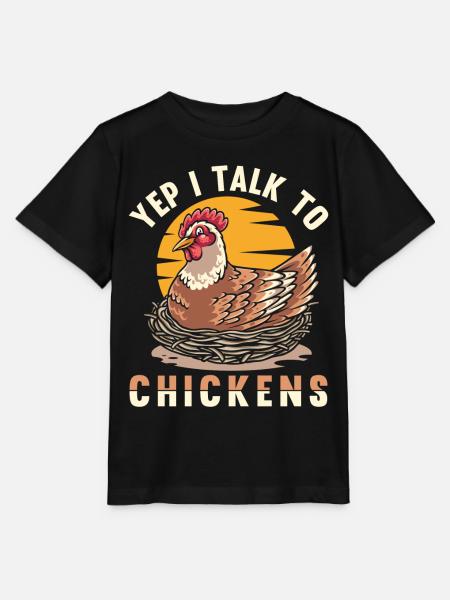 Grappige Kippenboer Humor Kippenfluisteraar - Stanley/Stella Kinder-T-shirt MINI CREATOR  - zwart