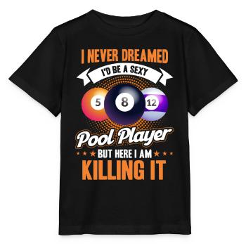 Idée cadeau billard Billard Player Pool Snooker - T-shirt bio MINI CREATOR Stanley/Stella Enfant - noir - Devant - Mikhail (115cm)